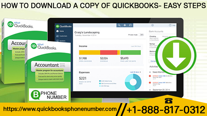 install copy quickbooks pro with email